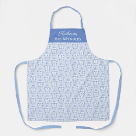 水彩青白ジンジャージャートモグラム エプロン