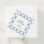 水彩青白ハッピーバースデーギフトラベル フェイバータグ (インサイチュ)