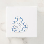 水彩青白ハート形状ハッピーバースデー フェイバータグ (インサイチュ)