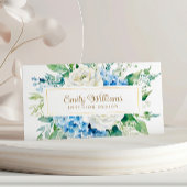 水彩青白フラワーズ名刺 名刺