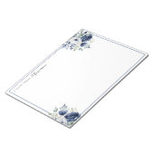 水彩青白フローラブーケ ノートパッド (アングル)