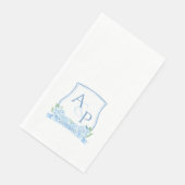 水彩青白フローラ結婚の紋章 (コーナー)