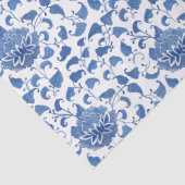 水彩青白ヴィンテージChinoiserie 薄葉紙 (詳細)