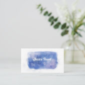 水彩青白絵を描デザインカスタム 名刺 (スタンド正面)