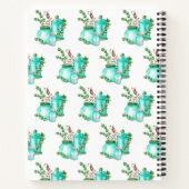 水彩青硝子器と綿空白のレシピ ノートブック (裏面)