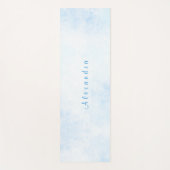 水彩青空パーソナライズされた ヨガマット (正面)