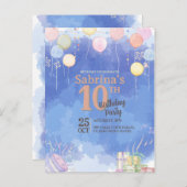 水彩青空風船招待状ポストカード インビテーションポストカード (正面/裏面)