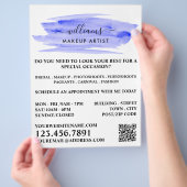 水彩青筆のメイクアップアーティスト チラシ (手)