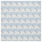 水彩青素晴らしハロン鳥画 ファブリック (見本)