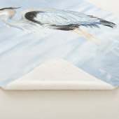 水彩青素晴らしヘロン水鳥野生動物 シェルパブランケット (3/4)