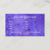 水彩青紫アポイントメント名刺 名刺 (裏面)