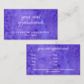 水彩青紫アポイントメント名刺 名刺 (正面/裏面)