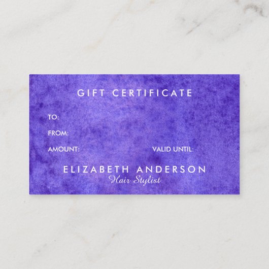 水彩青紫ギフト名刺 名刺 (裏面)