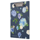 水彩青紫紫紫紫紫紫紫陽花パーソナライズされた クリップボード (左)