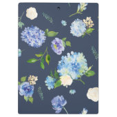 水彩青紫紫紫紫紫紫紫陽花パーソナライズされた クリップボード (裏面)