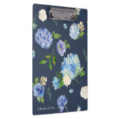 水彩青紫紫紫紫紫紫紫陽花パーソナライズされた クリップボード (右)