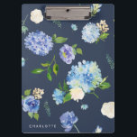 水彩青紫紫紫紫紫紫紫陽花パーソナライズされた クリップボード<br><div class="desc">青フェミニンと紫エレガントの水彩紫紫陽花を使用したクリップボード。独自のクリップボードを追加して、この詳細をカスタマイズする。</div>