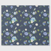 水彩青紫紫紫紫紫紫紫陽花 ラッピングペーパー (フラット)