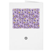 水彩青紫色のパンジーを使用したフローラルパターン (裏面)