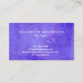 水彩青紫色の名刺 名刺 (裏面)