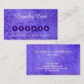 水彩青紫色の名刺 名刺 (正面/裏面)