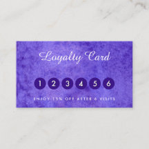 水彩青紫色の名刺