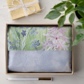 水彩青紫色の花草山 薄葉紙 (ギフト)