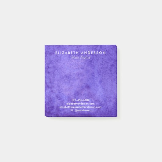 水彩青紫色ビジネスのポストイットノート ポストイット (正面)