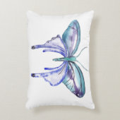 水彩青紫色蝶 アクセントクッション (正面(垂直))