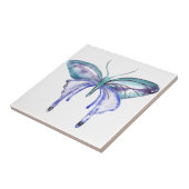 水彩青紫色蝶 タイル (側面)