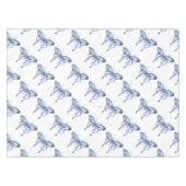 水彩青紫色蝶 テーブルクロス (正面(横))