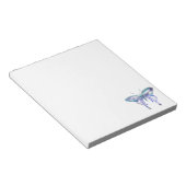 水彩青紫色蝶 ノートパッド (アングル)