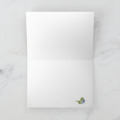 水彩青紫花考えるの花 カード (内部)