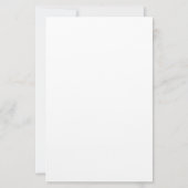 水彩青紫陽花と白花フローラ 便箋 (裏面)