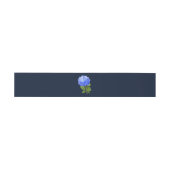 水彩青紫陽花オンブルー 招待状ベリーバンド (フラット)