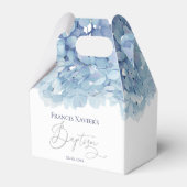 水彩青紫陽花バプテスマ フェイバーボックス (正面サイド)