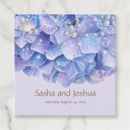 水彩青紫陽花パール フェイバータグ