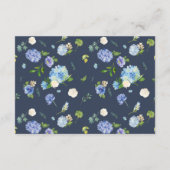 水彩青紫陽花フローラベビー予測 エンクロージャーカード (裏面)
