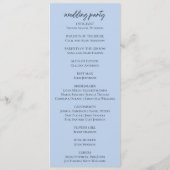 水彩青紫陽花ホワイトローズ結婚ズ プログラム (裏面)