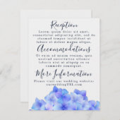 水彩青紫陽花披露宴カード エンクロージャーカード (正面/裏面)