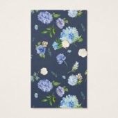 水彩青紫陽花空白のフローラ垂直 (裏面)