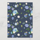 水彩青紫陽花結婚の願い アドバイスカード (裏面)