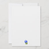 水彩青紫陽花結婚病 招待状 (裏面)