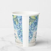 水彩青紫陽花80誕生日 紙コップ (右)