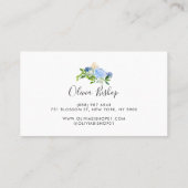 水彩青紫陽花 |フローラ名刺 名刺 (裏面)