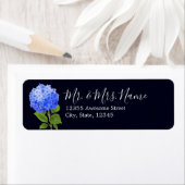 水彩青紫陽花 ラベル (インサイチュ)