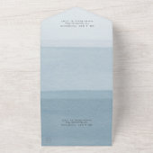 水彩青結婚色の全招待状 オールインワン招待状 (外側)