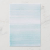 水彩青結婚色。クラシックエレガント航海の メニュー (裏面)