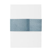 水彩青結婚色。ネイビーの名前と日付 招待状ベリーバンド (裏面例)