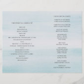 水彩青結婚色。折り返しエレガントプログラム (裏面)